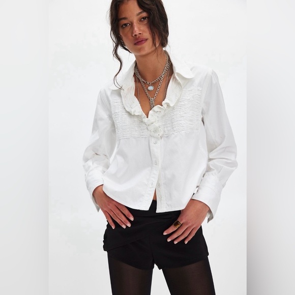 ▪️NWT Free People Taylor Oxford Shirt - Picture 9 of 11